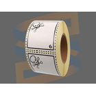 Waarschuwingsetiket ADR Klasse 6 Giftige stoffen, Paperlabels, 100mm x 100mm, Permanent, Kern 76mm, rol à 1.000 stuks