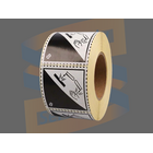Waarschuwingsetiket ADR Klasse 8 Bijtende stoffen, Paperlabels, 100mm x 100mm, Permanent, Kern 76mm, rol à 1.000 stuks