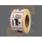 Waarschuwingsetiket UN 3480 Lithium Batterijen, Paperlabels, 100mm x 100mm, Permanent, Kern 76mm, rol à 1.000 stuks