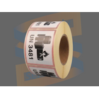 Waarschuwingsetiket UN 3481 Lithium Batterijen, Paperlabels, 100mm x 100mm, Permanent, Kern 76mm, rol à 1.000 stuks