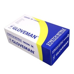 Gloveman Gloveman GN300 - Poedervrij Nitril wegwerphandschoenen blauw - 200 stuks