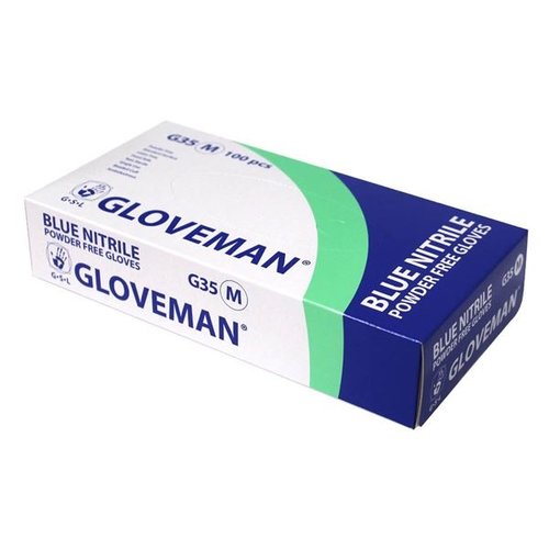 Gloveman Gloveman G35  - Poedervrij Nitrile handschoenen blauw