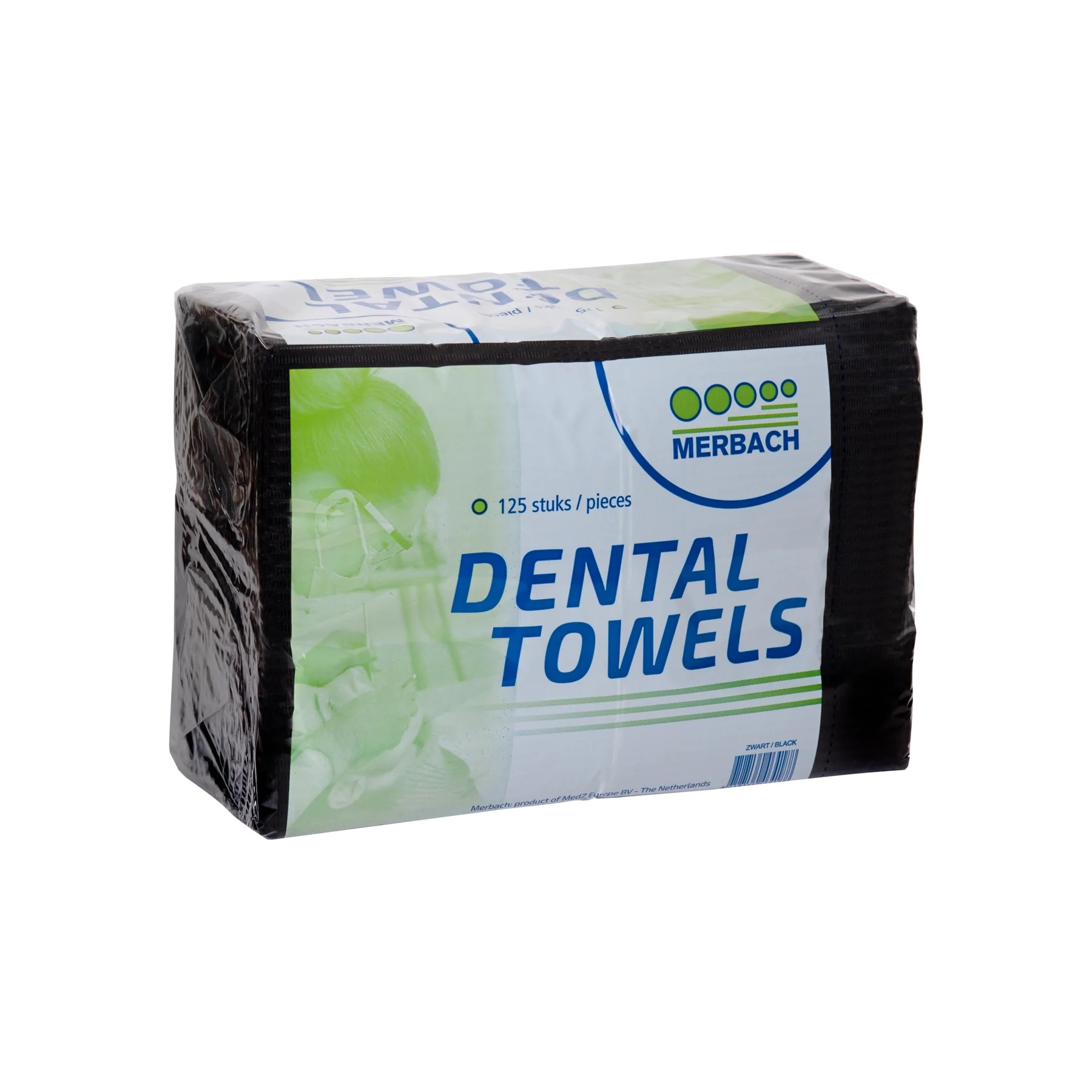 Merbach Dental Towels Zwart 125 stuks Maxxecure safety