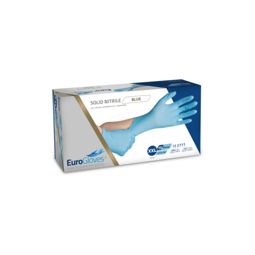 Eurogloves Eurogloves - Solid Poedervrij wegwerphandschoenen Nitrile blauw