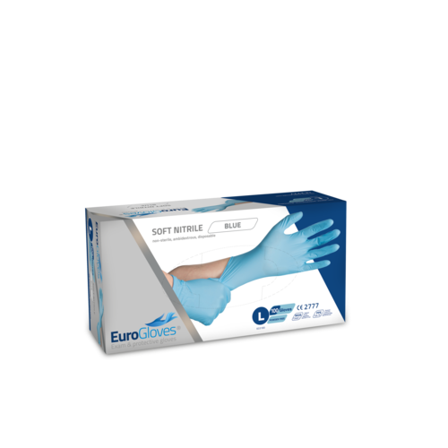 Eurogloves Eurogloves - Soft Poedervrij wegwerphandschoenen Nitrile blauw