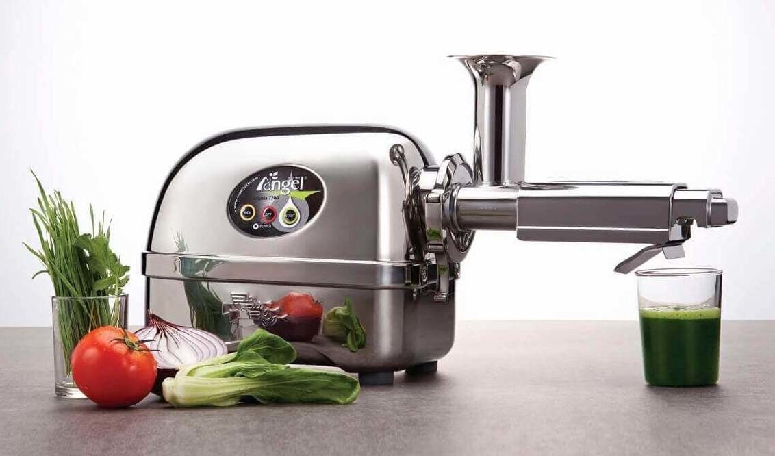 De Angel Juicers zijn uitgerust met een speciaal koelsysteem om te voorkomen dat de motor oververhit raakt en om de duurzaamheid van de slowjuicer te verlengen.