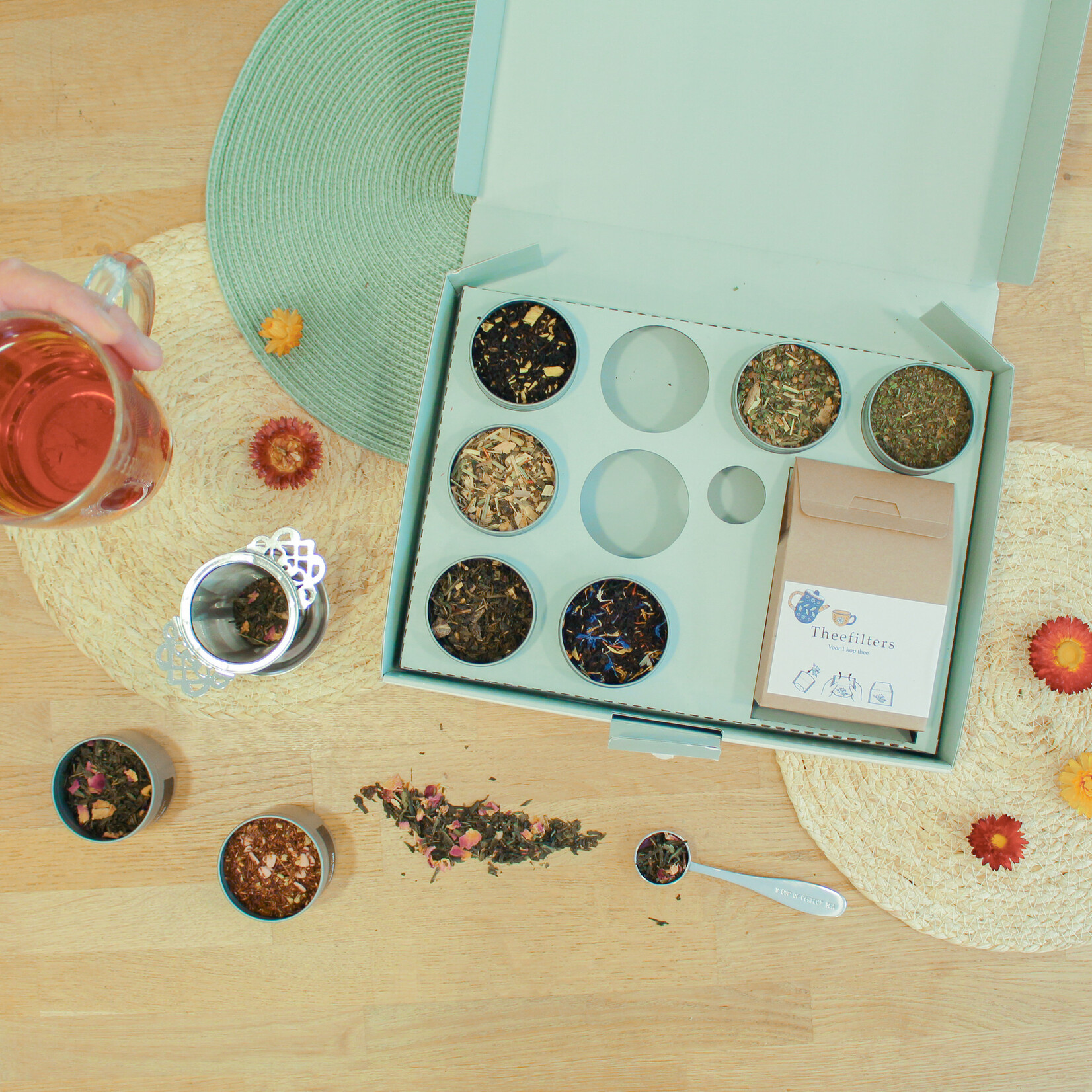 Tea-rific Theeproeverij cadeaubox mix van designs