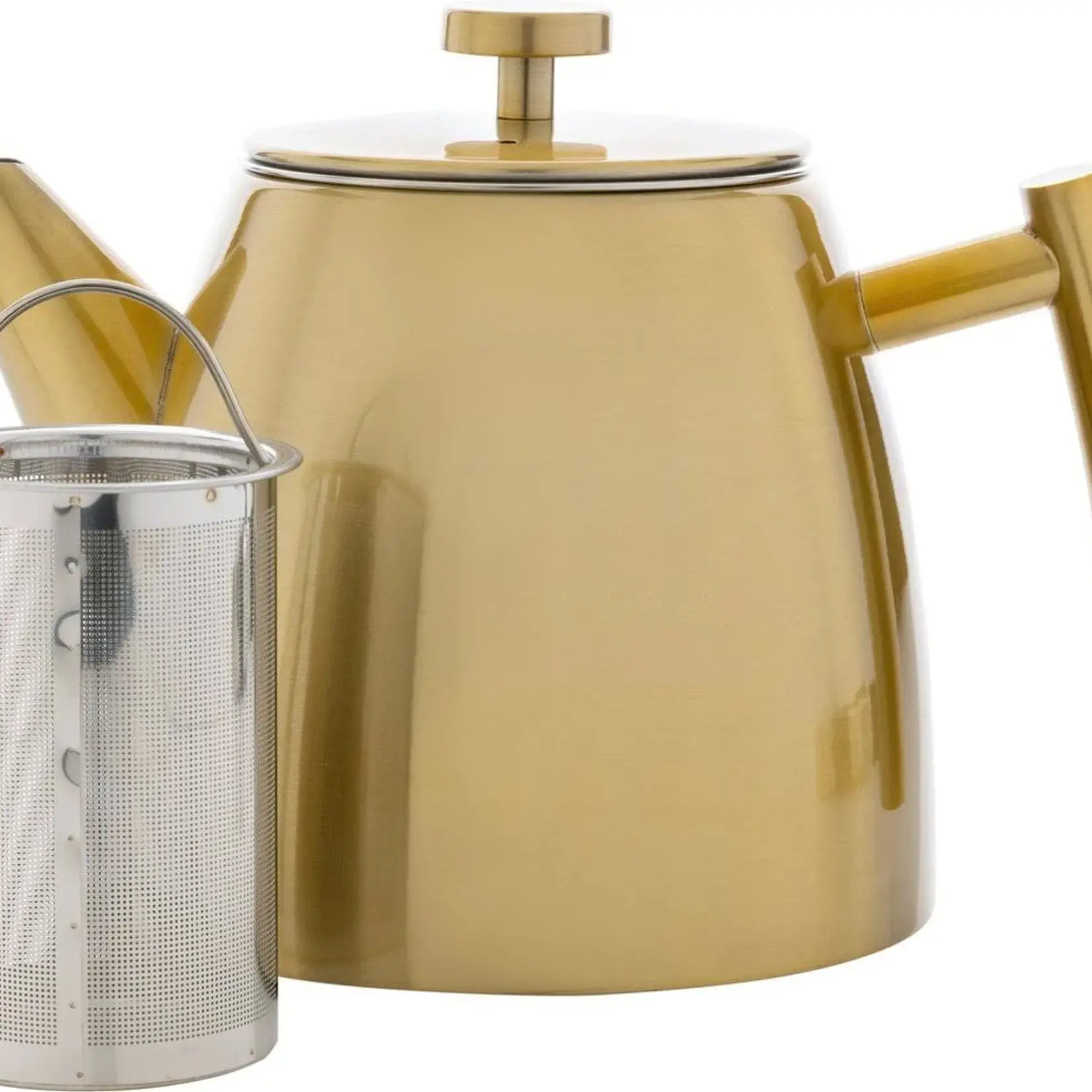 Vaja RVS dubbelwandige Theepot goudkleurig