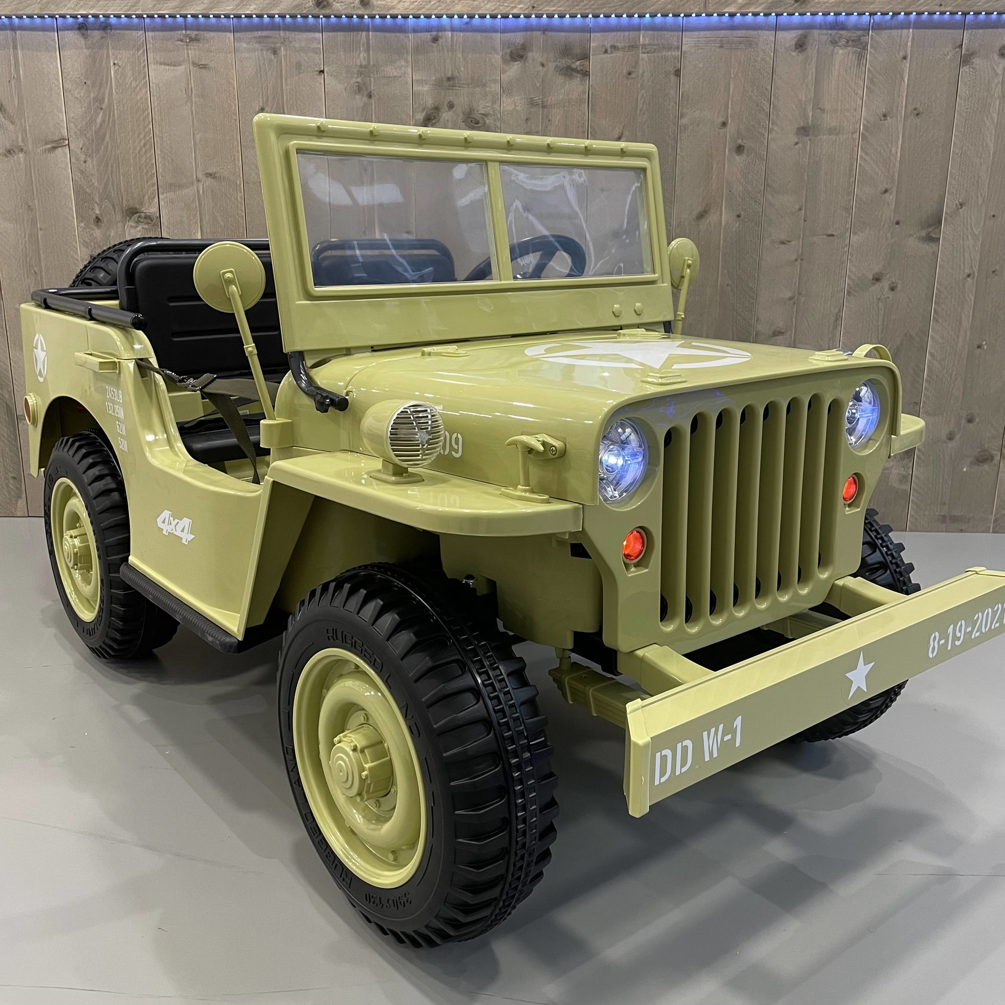CarKiddo Elektrische Jeep Willys | 3-persoons Elektrische Kinderauto - CarKiddo