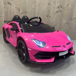 Lamborghini Lamborghini Aventador | Elektrische kinderauto - Roze