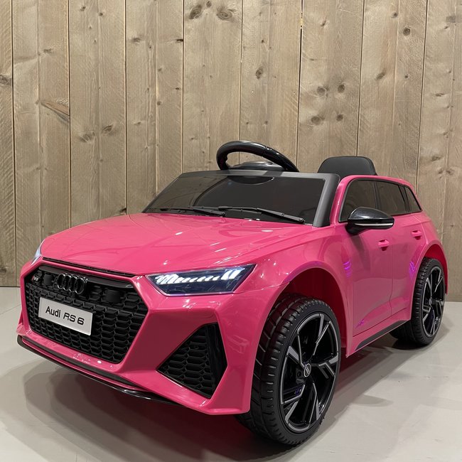 Audi RS6 Roze Elektrische Kinderauto! Gratis CarKiddo