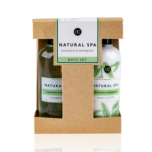Natural Spa Bad Cadeau Natural Spa - Douchegel + Body lotion - Eucalyptus & Lemon Grass Natural Spa Bad Cadeau Natural Spa - Douchegel + Body lotion - Eucalyptus & Lemon Grass