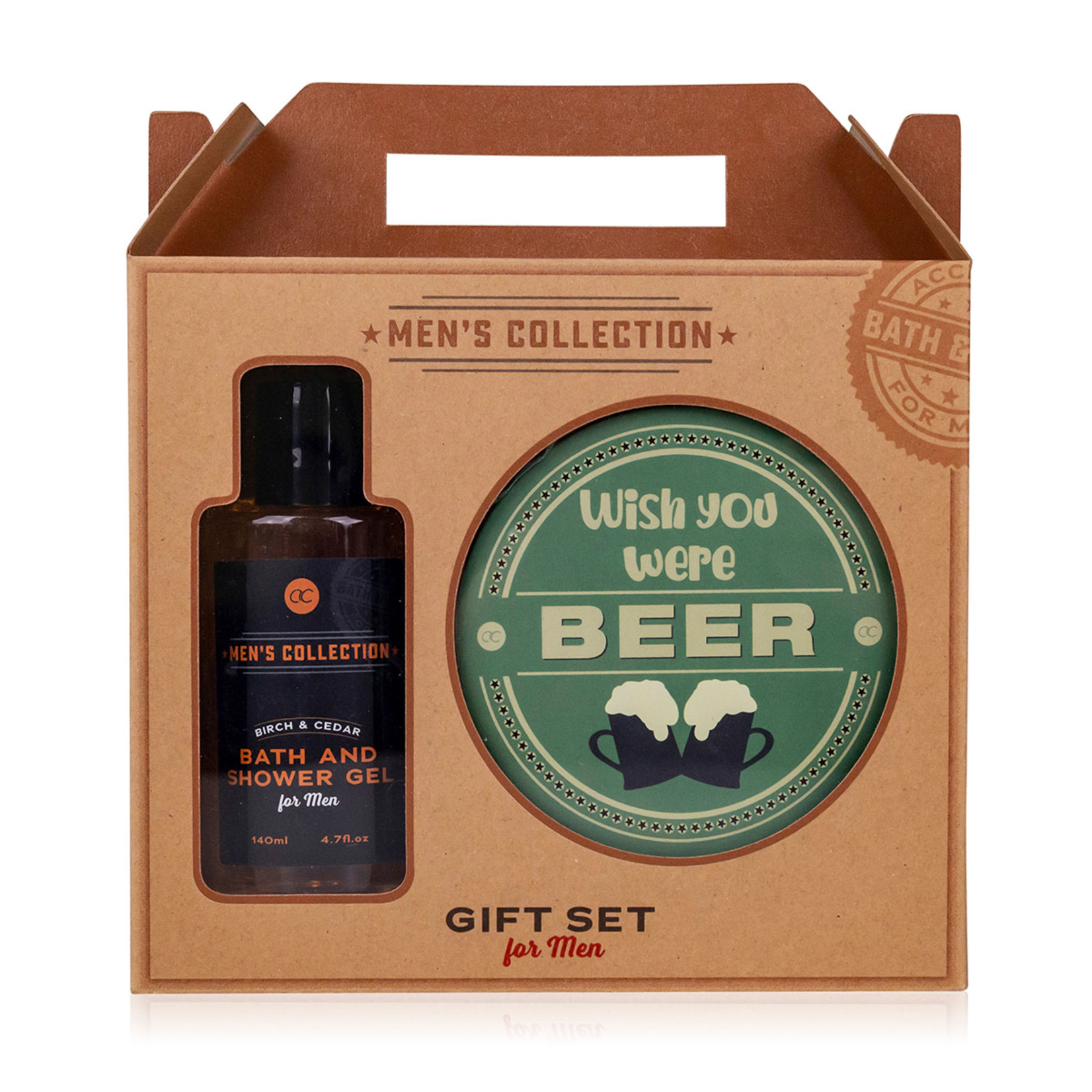 Men's Collection Grappig cadeau voor hem - Bad en Bier viltjes cadeau - Men's Collection - Birch & Cider