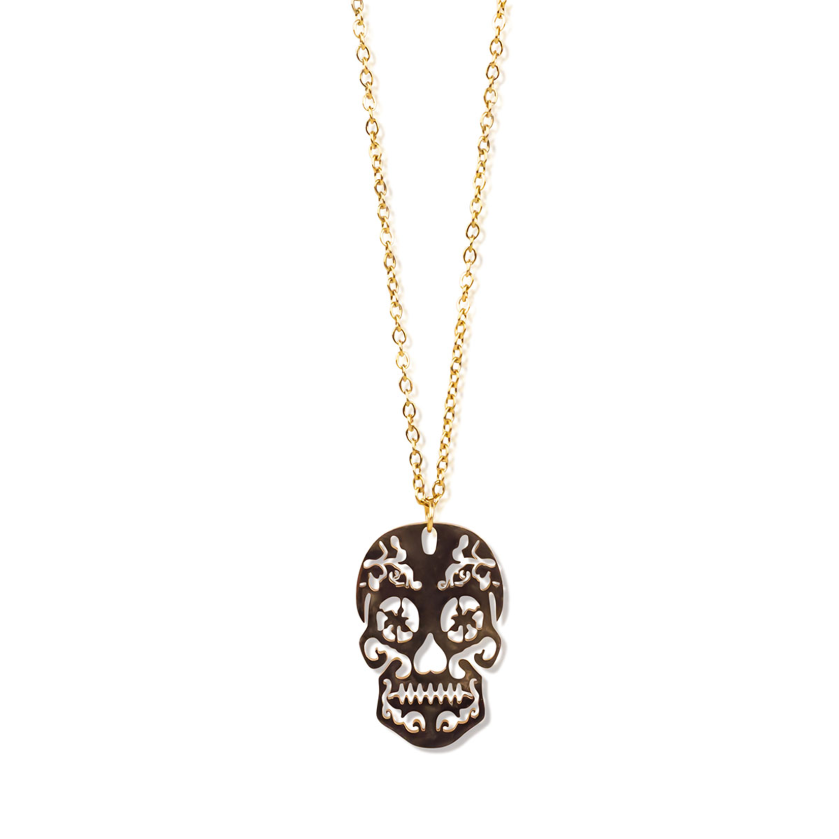 Skull Chic Stoer cadeau vrouwen - Cadeaupakket met gouden schedel ketting - Skull Chic - White Musk