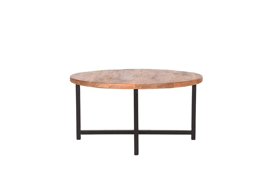 LABEL51 Salontafel Dex - Rough - Mangohout - Rond - 80 cm