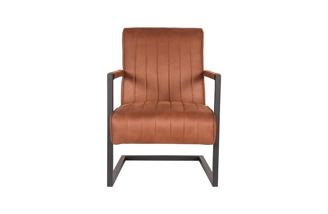 LABEL51 Fauteuil Milo - Cognac - Microfiber