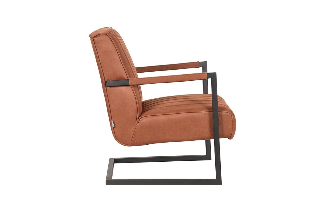 LABEL51 Fauteuil Milo - Cognac - Microfiber