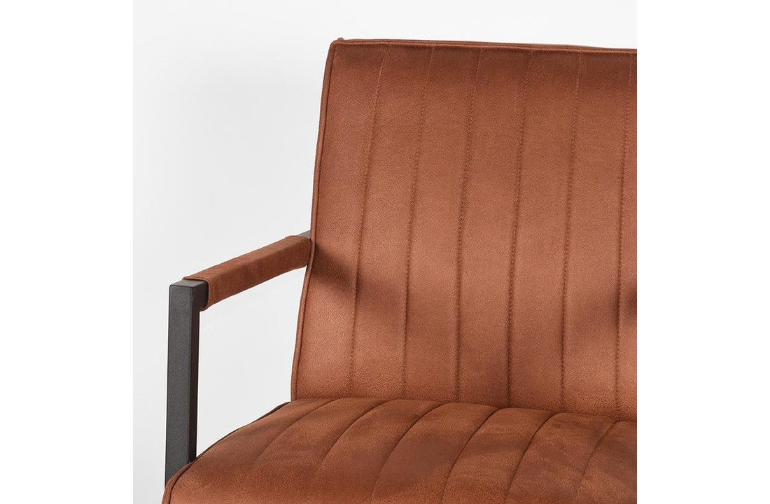 LABEL51 Fauteuil Milo - Cognac - Microfiber