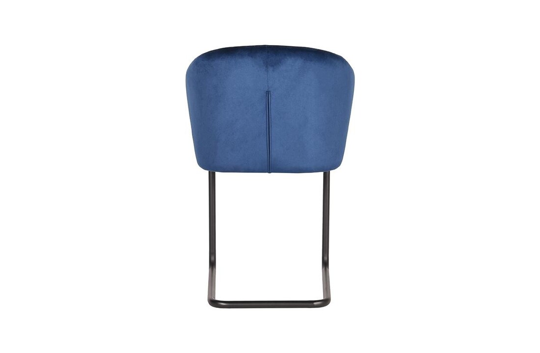 LABEL51 Eetkamerstoel Flow - Blauw - Fluweel