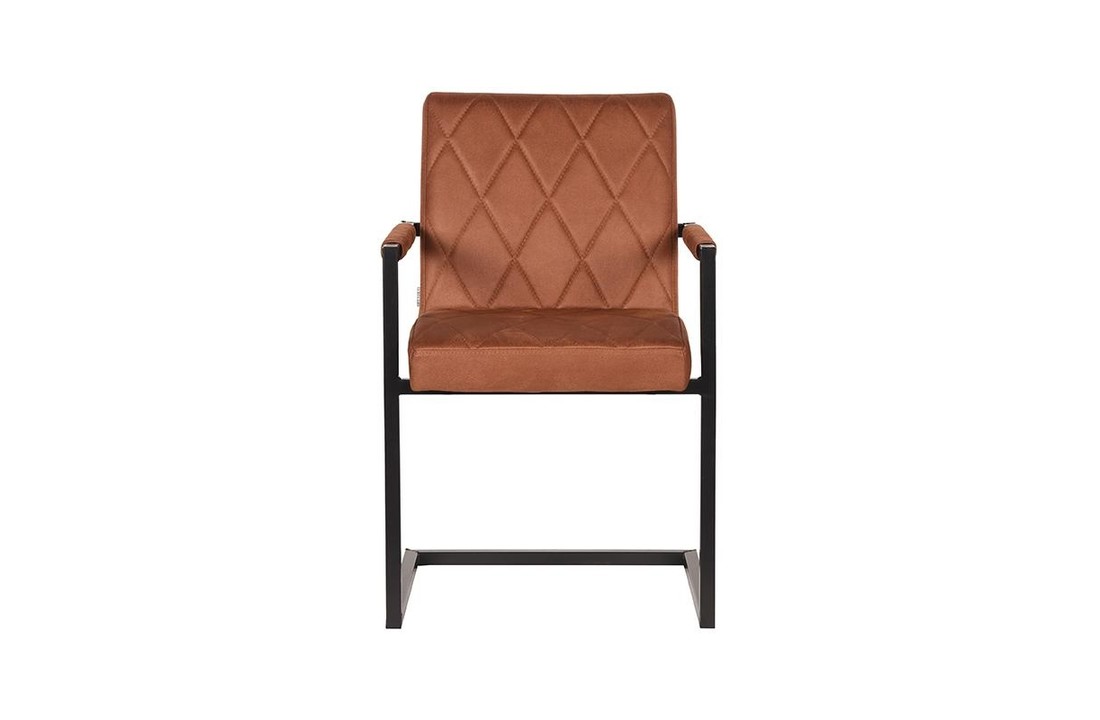 LABEL51 Eetkamerstoel Denmark - Cognac - Microfiber