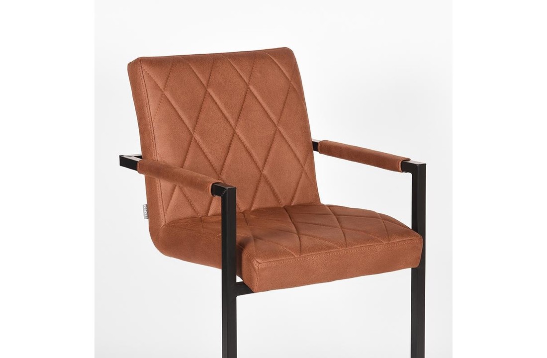LABEL51 Eetkamerstoel Denmark - Cognac - Microfiber