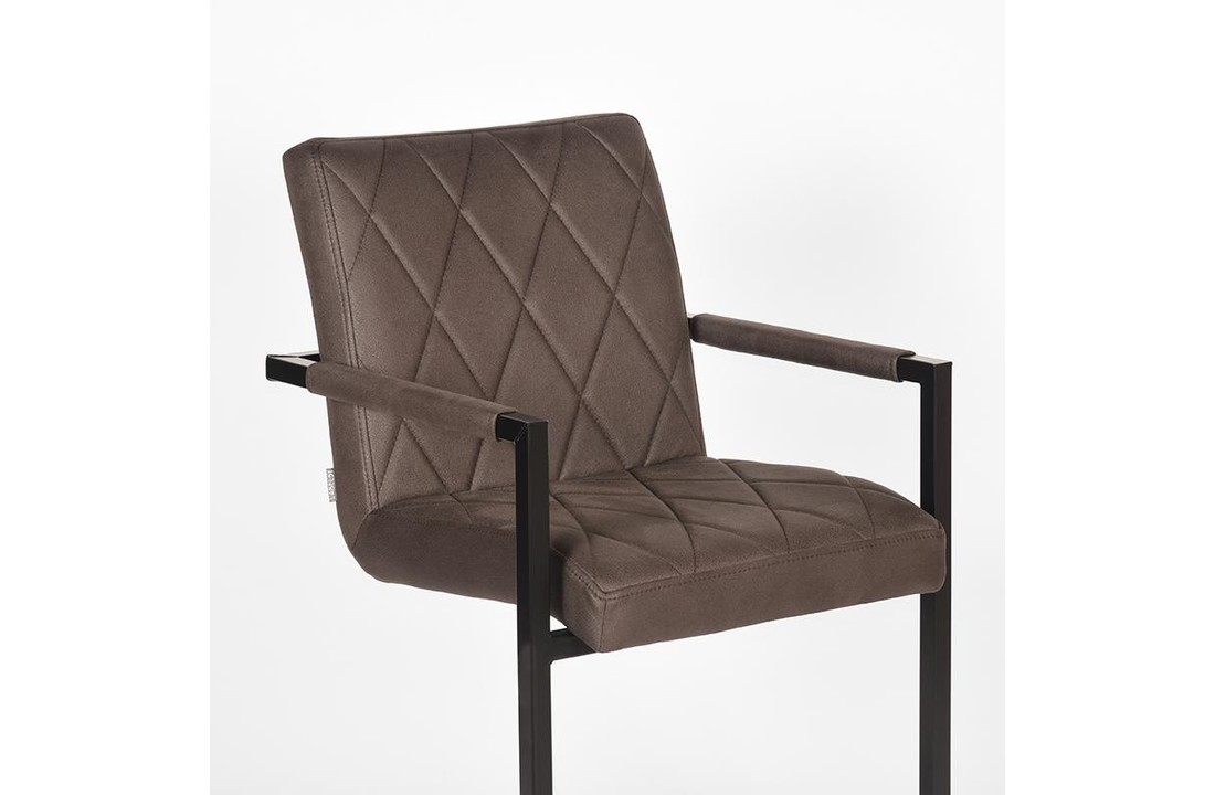 LABEL51 Eetkamerstoel Denmark - Antraciet - Microfiber
