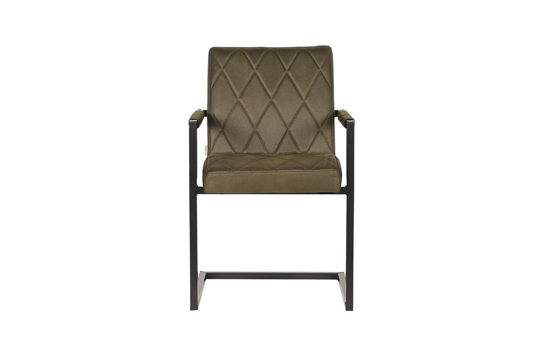 LABEL51 Eetkamerstoel Denmark - Army green - Microfiber