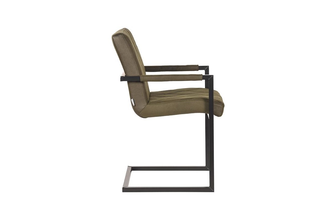 LABEL51 Eetkamerstoel Denmark - Army green - Microfiber