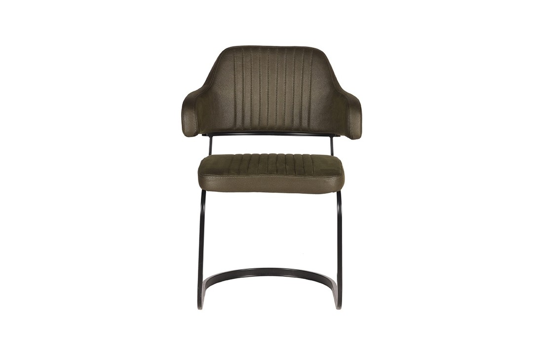 LABEL51 Eetkamerstoel Otta - Army green - Microfiber