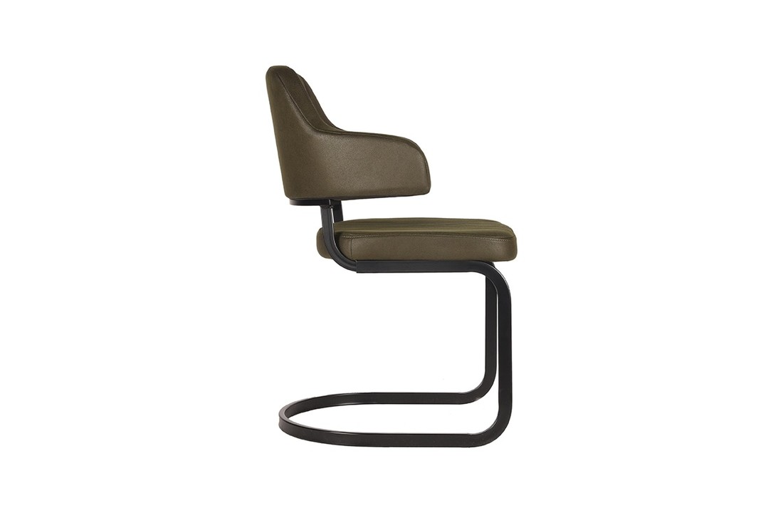 LABEL51 Eetkamerstoel Otta - Army green - Microfiber