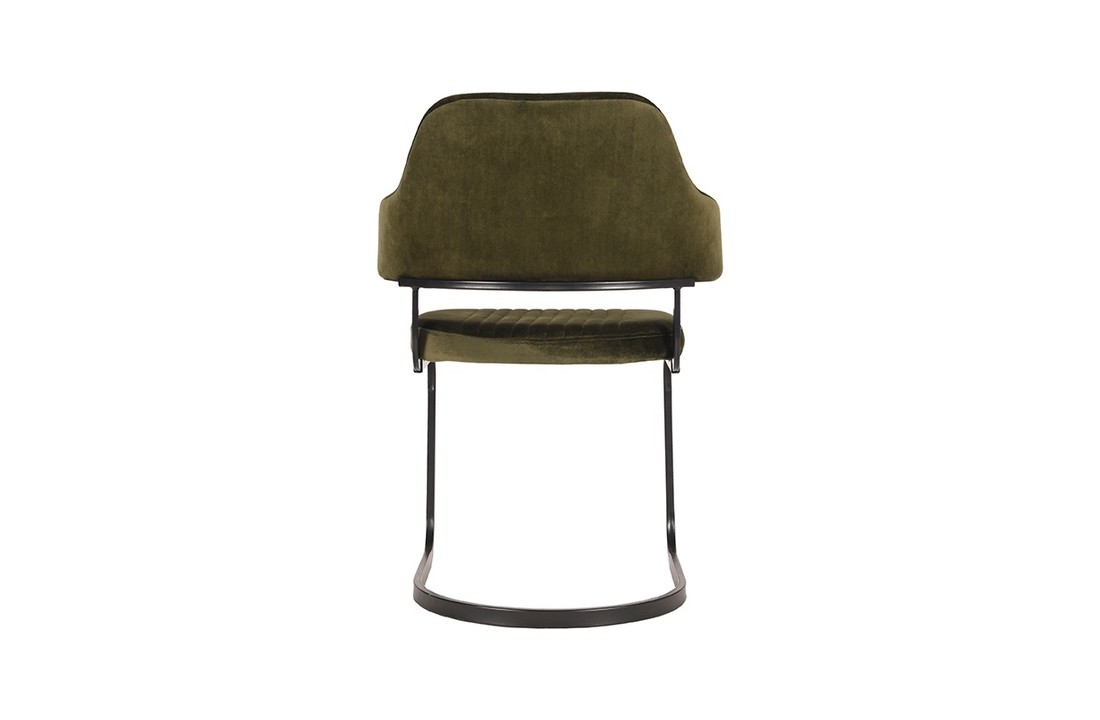 LABEL51 Eetkamerstoel Otta - Army green - Fluweel