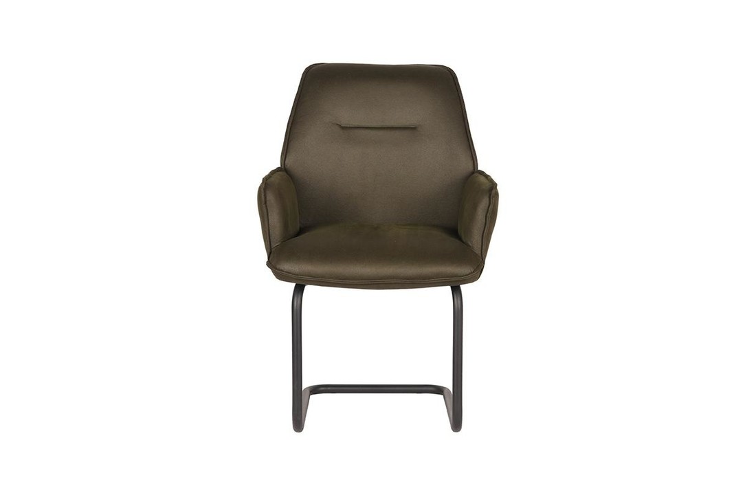 LABEL51 Eetkamerstoel Boet - Army green - Microfiber