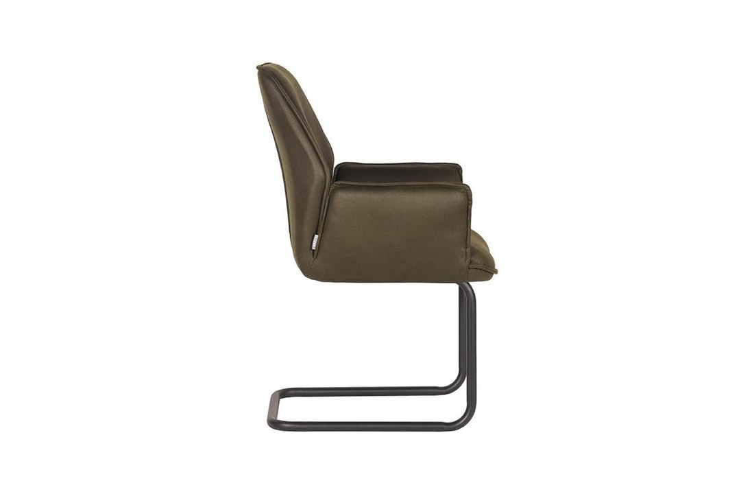 LABEL51 Eetkamerstoel Boet - Army green - Microfiber