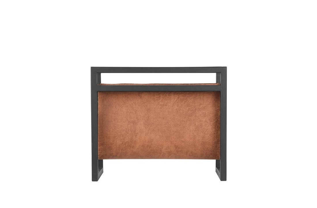 LABEL51 Wanddecoratie Magazinehouder - Cognac - Leder