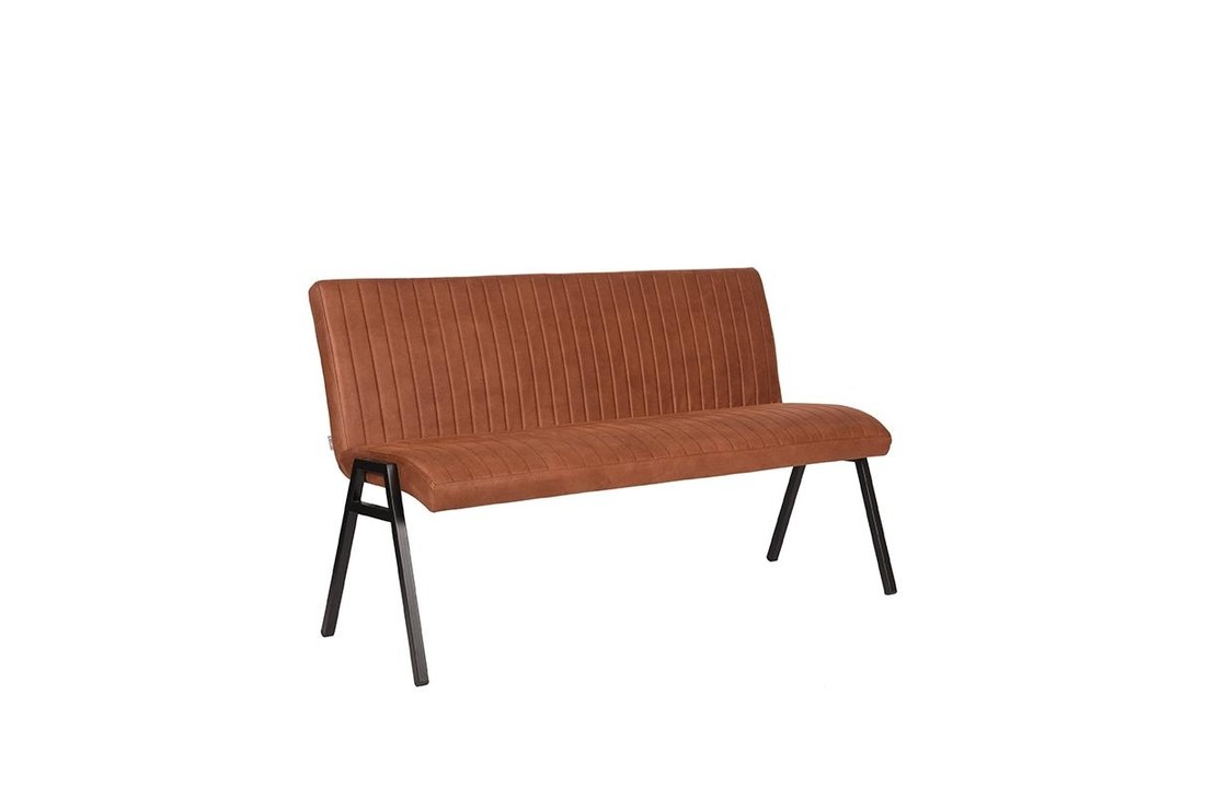 LABEL51 Eetkamerbank Matz - Cognac - Microfiber - 145 cm