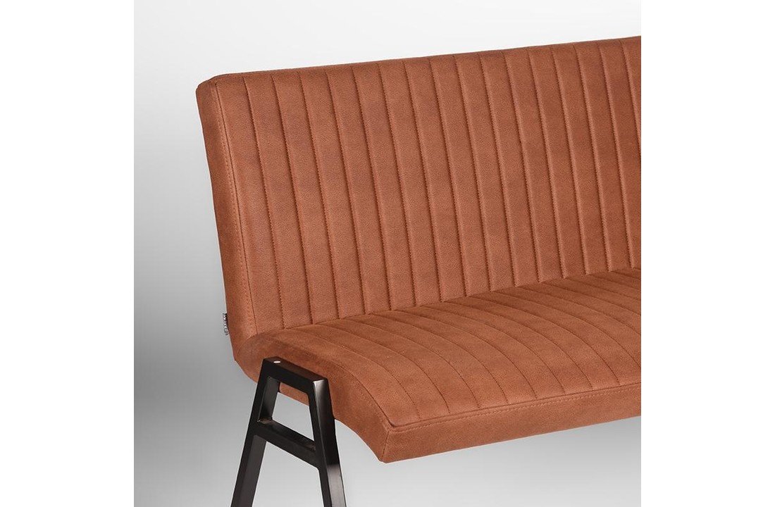 LABEL51 Eetkamerbank Matz - Cognac - Microfiber - 145 cm