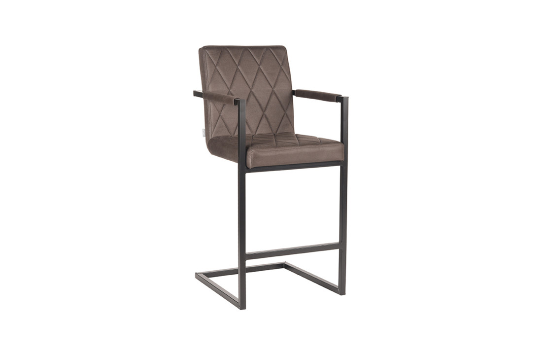 LABEL51 Barkruk Denmark - Antraciet - Microfiber