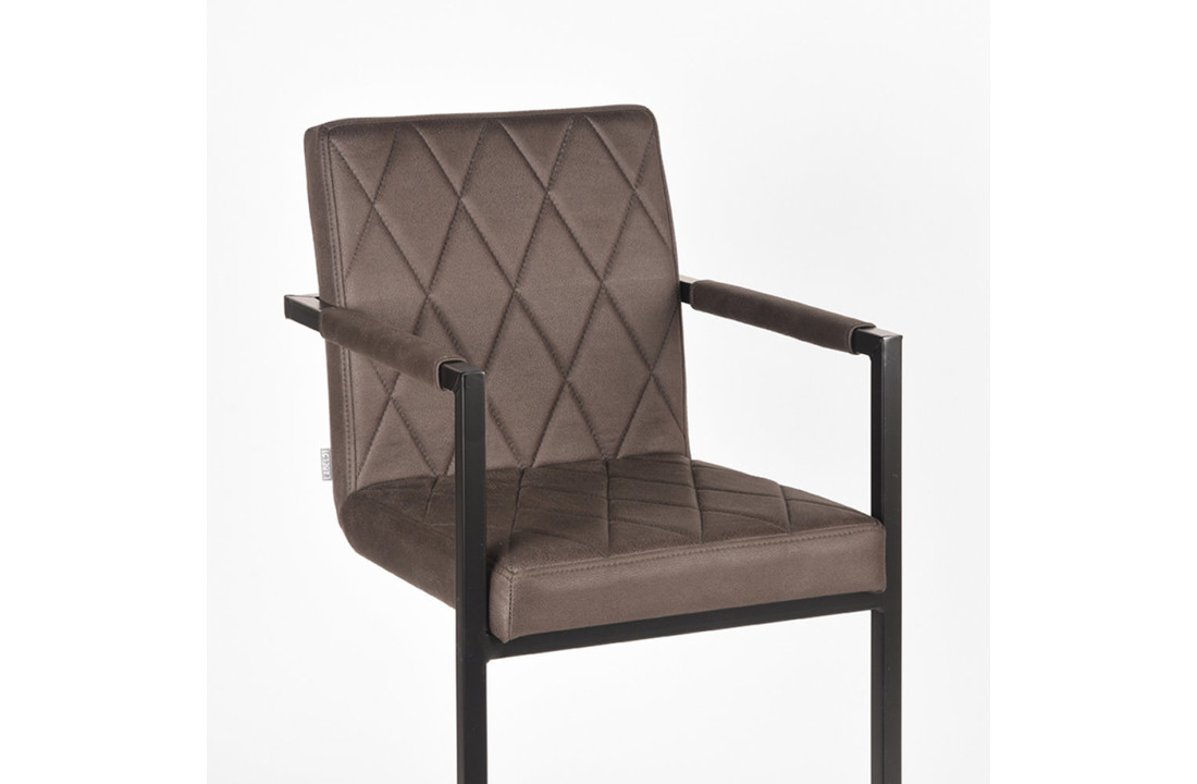 LABEL51 Barkruk Denmark - Antraciet - Microfiber