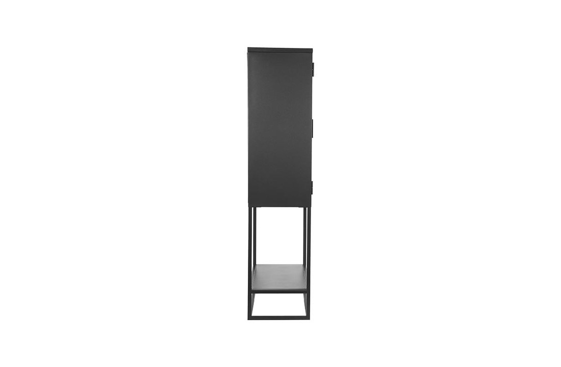 LABEL51 Vitrinekast Level - Zwart - Metaal - 70x35x150 cm