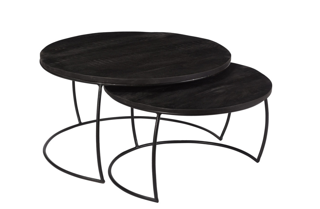 Salontafel - Brix Emma Black/Black Set van 2