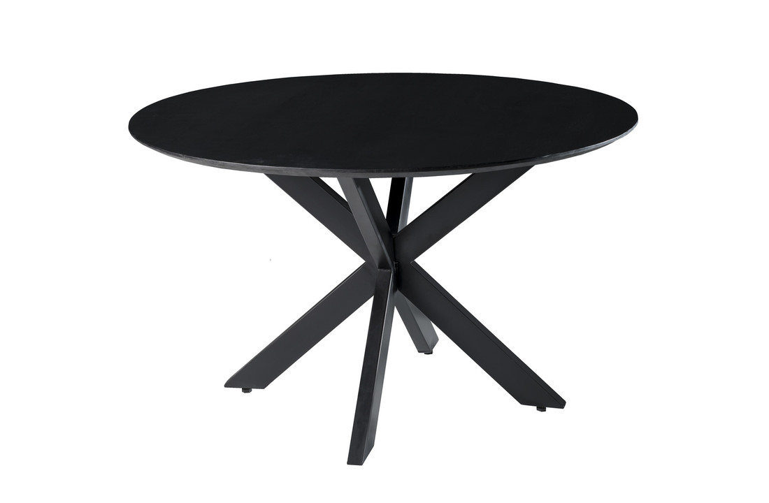 Eettafel - Oslo Black Round Acasia 130 cm