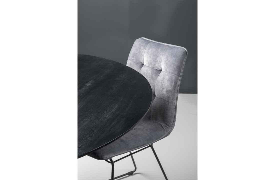 Eettafel - Oslo Black Round Acasia 130 cm