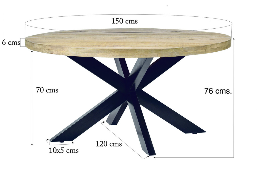 Eettafel - Strong Round Spider 150 cm