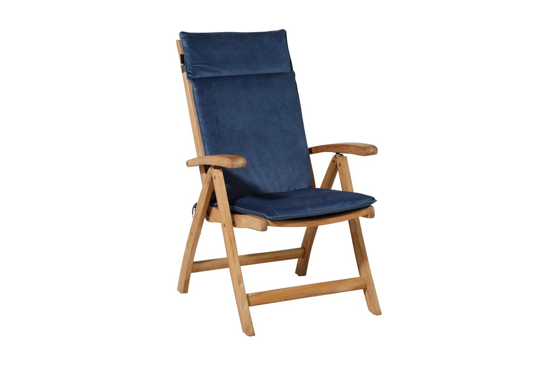 Madison Kussen lage rug outdoor Velvet blue/panama safier blue 105x50