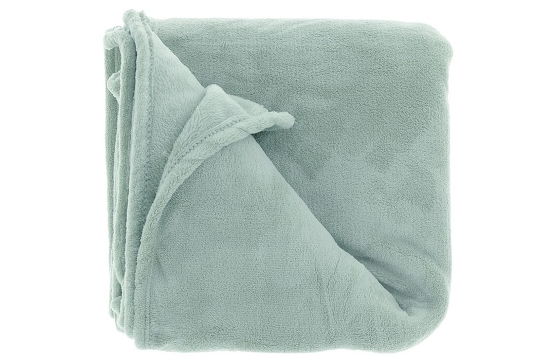 Unique Living | Plaid Claudi 150x200cm neo mint | Kussen woonkamer of slaapkamer