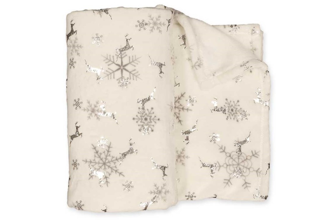 Unique Living | Silver snowflake 130x170 cm | Kussen woonkamer of slaapkamer