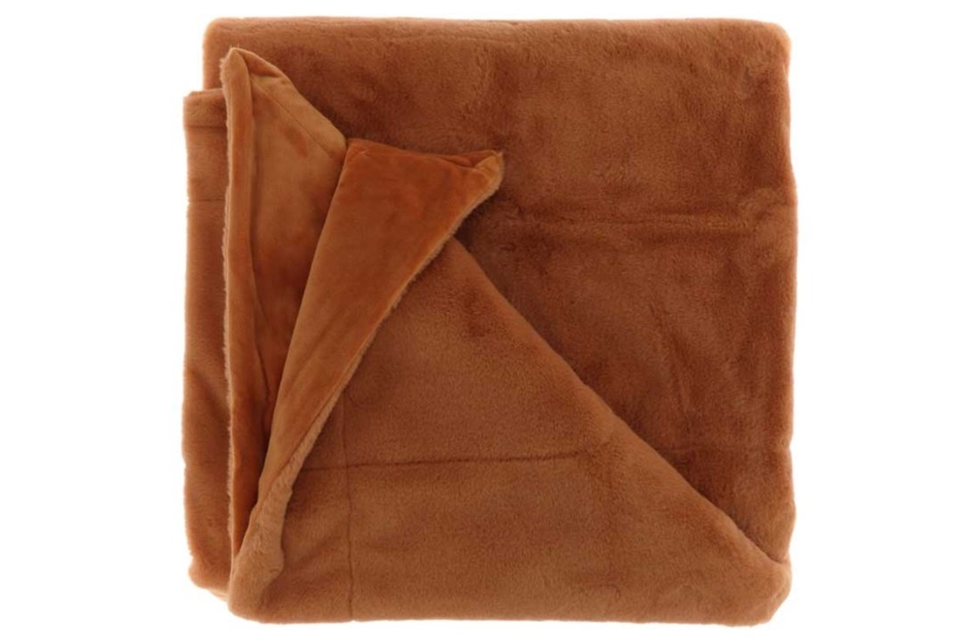 Unique Living | Plaid Klaas 150x200cm leather brown