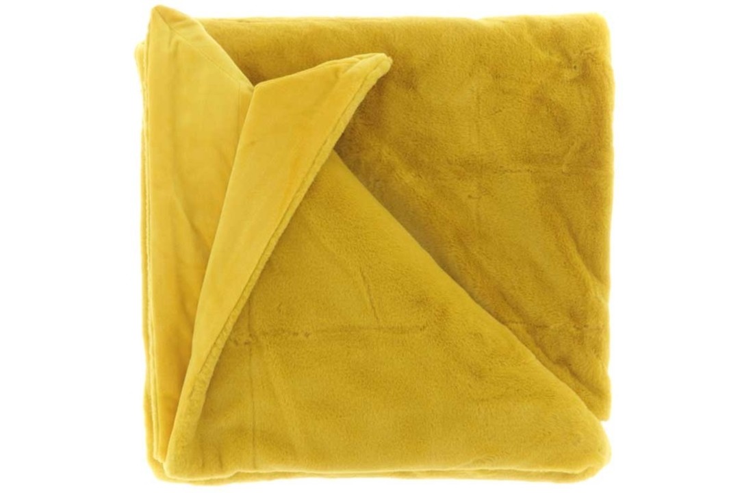 Unique Living | Plaid Klaas 150x200cm bamboo yellow