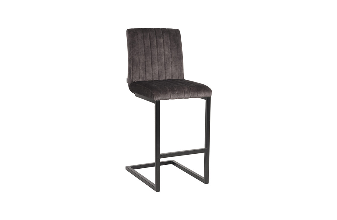 LABEL51 Barkruk Milo - Antraciet - Velours