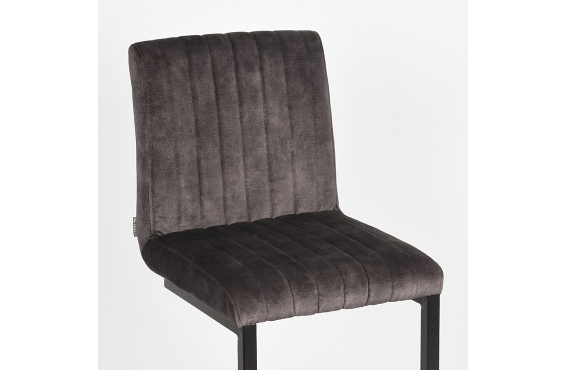 LABEL51 Barkruk Milo - Antraciet - Velours